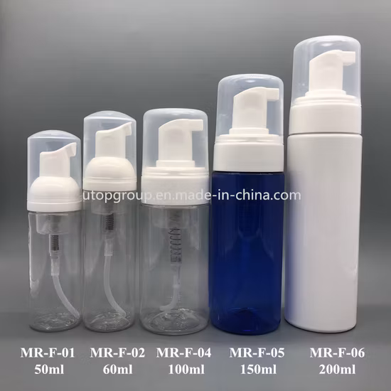 Meilleure qualité 50ml 150ml 200ml 43/410 pompe liquide savon mousse pompe visage nettoyant bouteille cosmétique