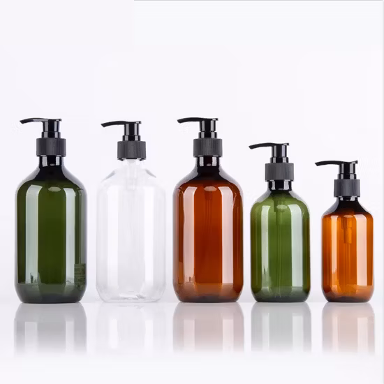 Bouteille ronde de lotion de shampooing en plastique pour animaux de compagnie de 250 ml 350 ml 550 ml